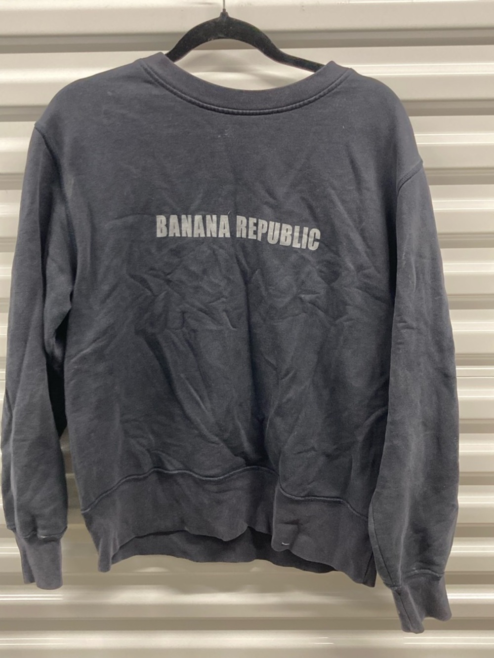Banana Republic Navy Crewneck Sweatshirt with Logo